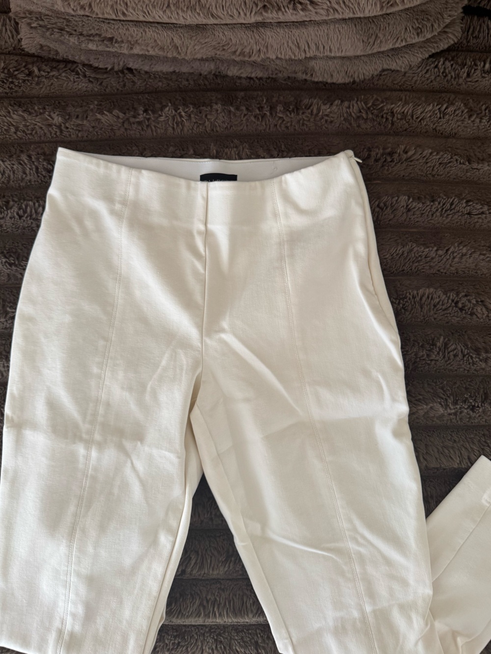 Talbots Ivory Straight-Leg Trousers